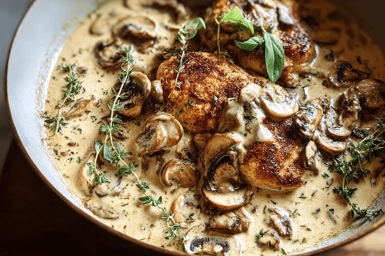 Creamy Mushroom Chicken Recipe