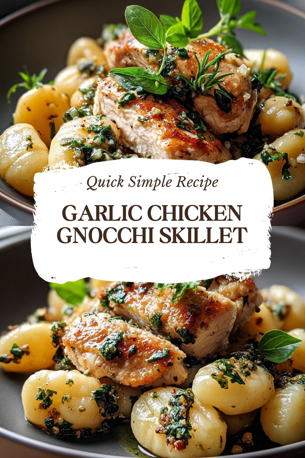 Garlic Chicken Gnocchi Skillet