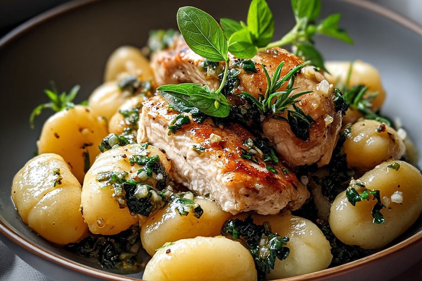 Garlic Chicken Gnocchi Skillet