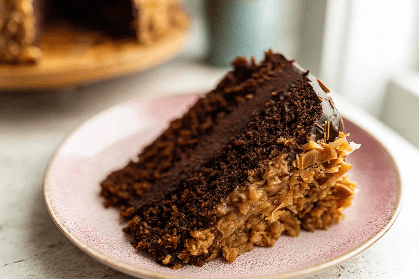German Chocolate Cake: Classic Recipe With Homemade Coconut Pecan Frosting 6 German Chocolate Cake