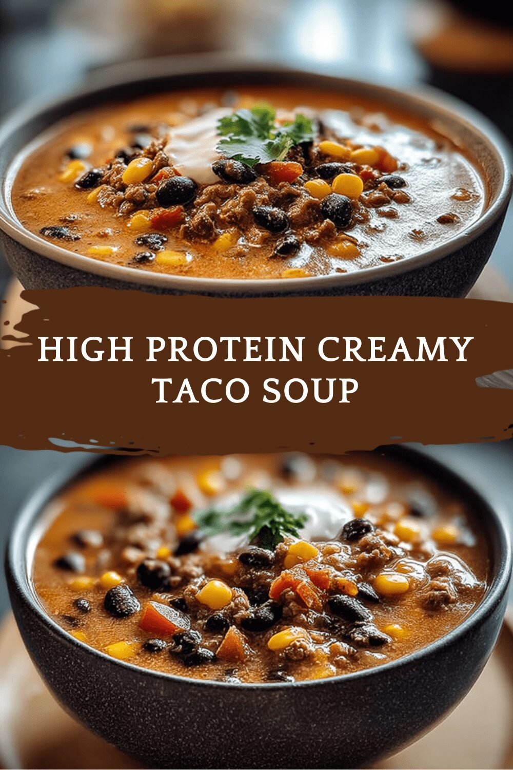 High Protein Creamy Taco Soup