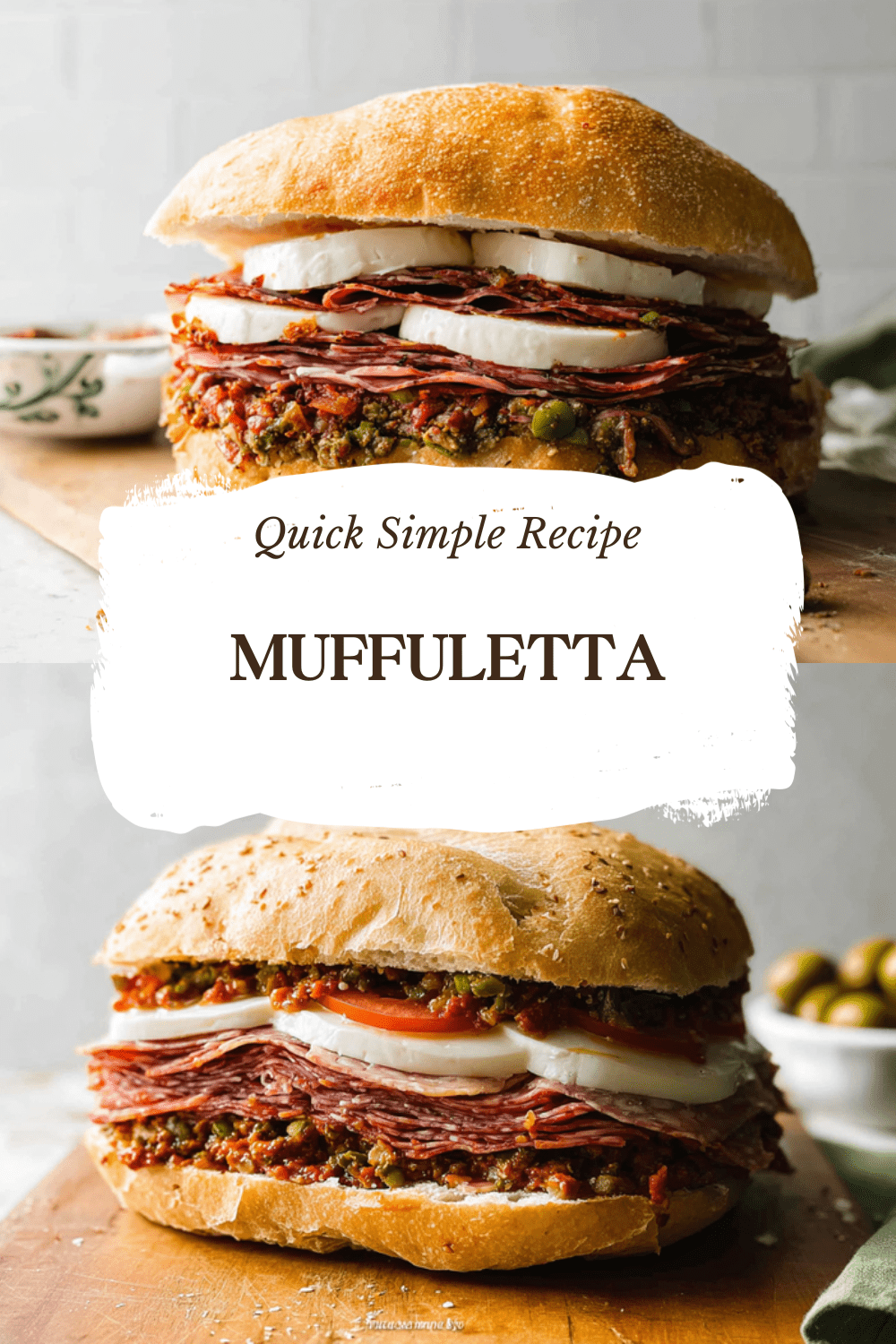 Muffuletta Classic Sandwich Recipe With Olive Salad 7 Muffuletta
