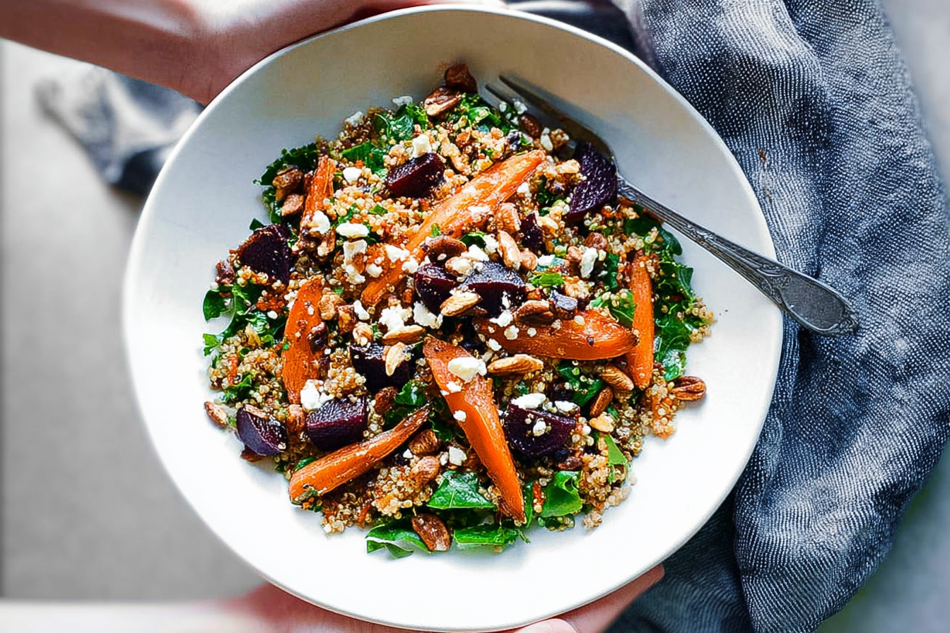 Roasted Beet Quinoa And Carrot Salad