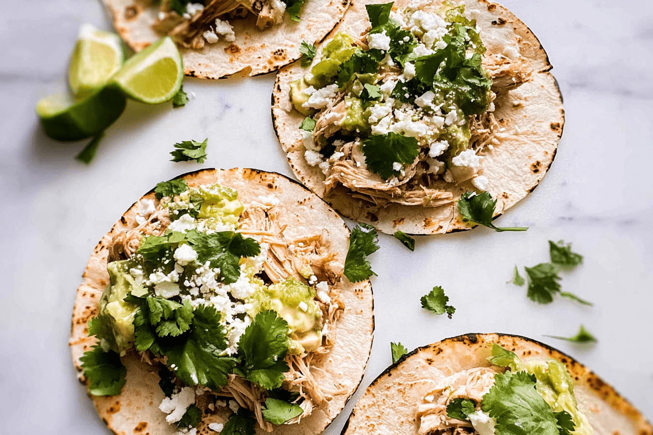Salsa Verde Chicken Tacos