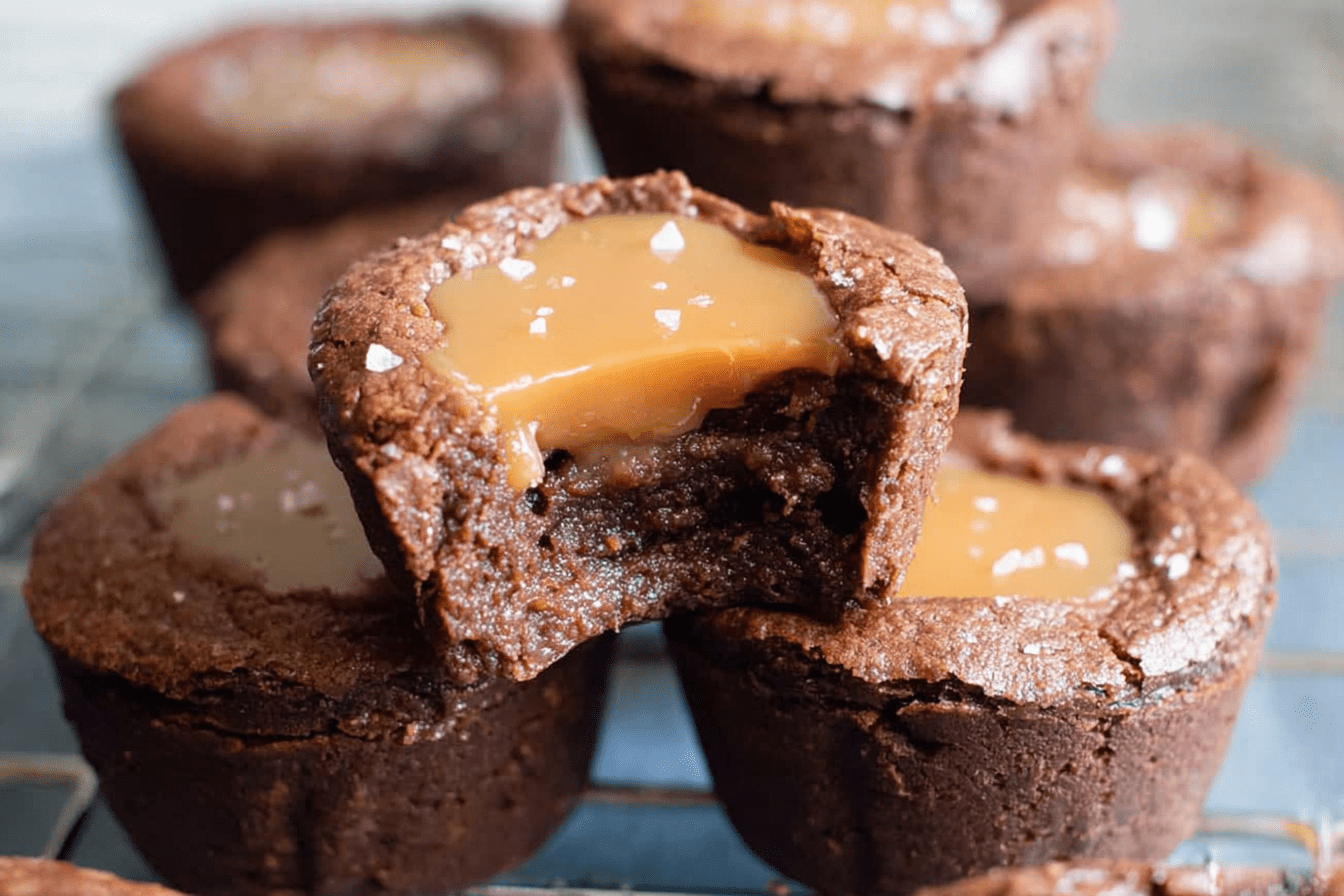 Salted Caramel Brownie Bites