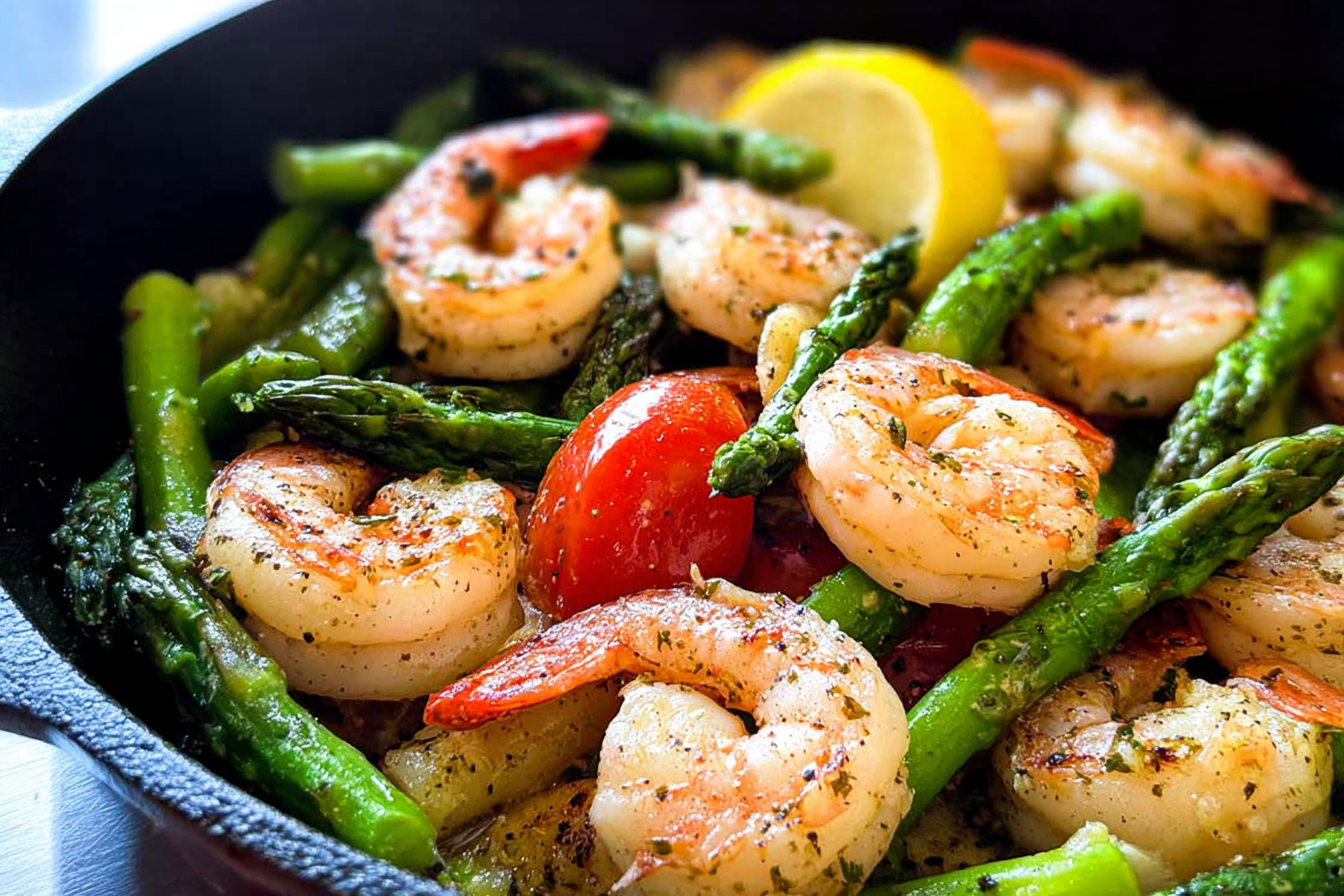 Shrimp And Asparagus Skillet Easy Recipe For Busy Weeknights 6 Shrimp And Asparagus Skillet