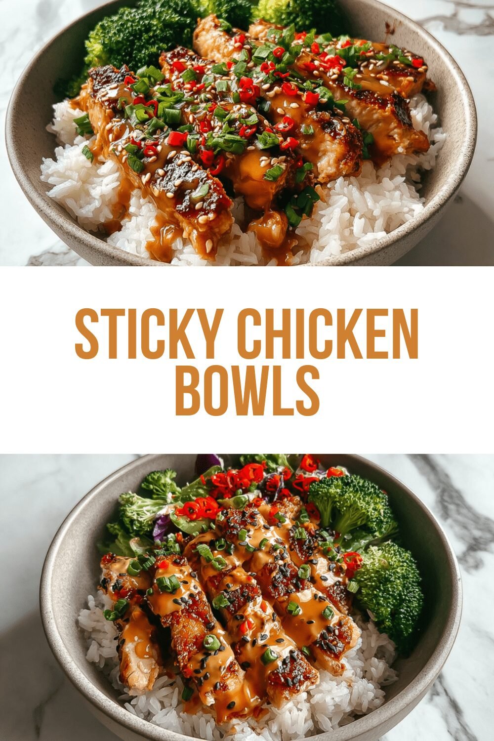 Sticky Chicken Bowls