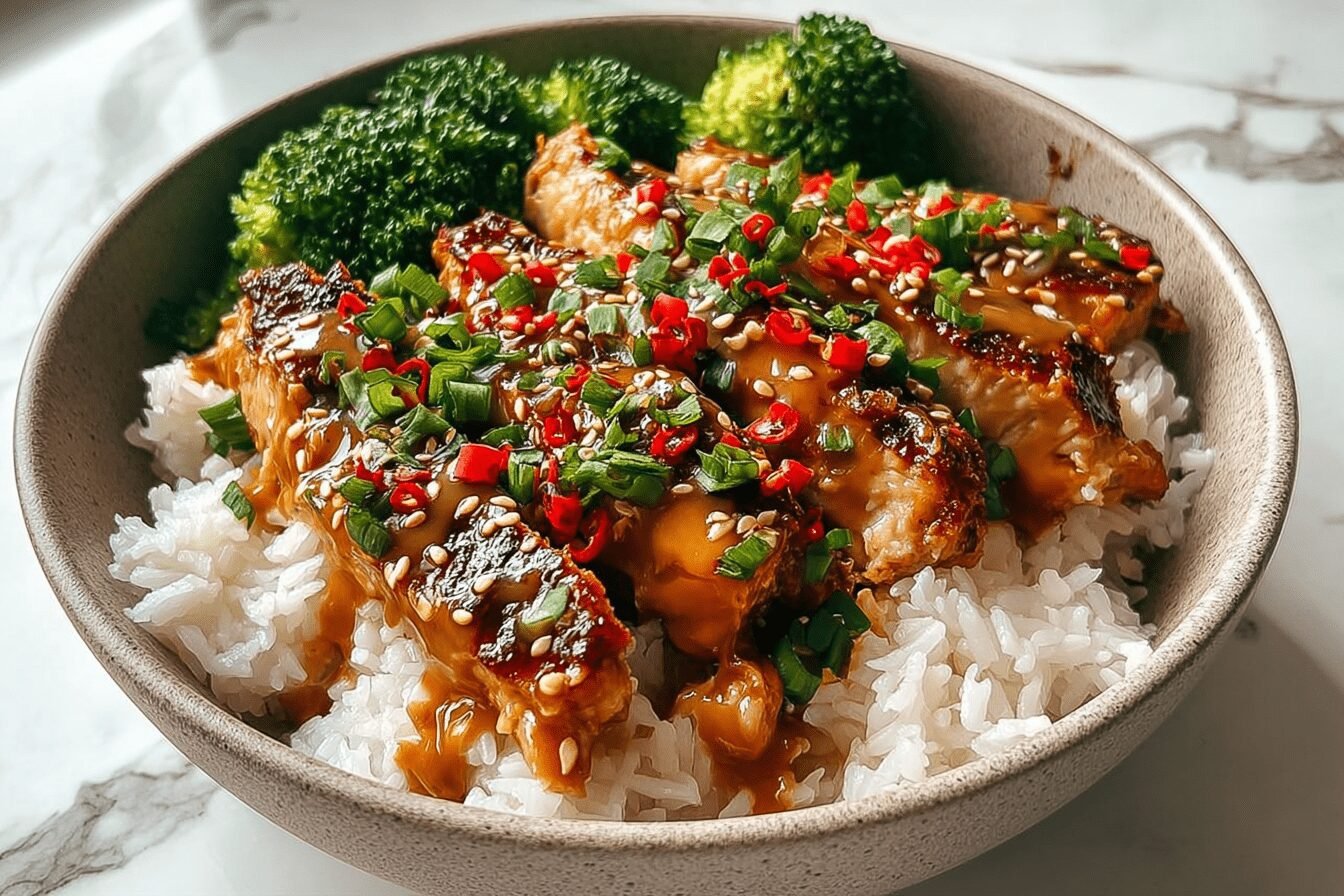 Sticky Chicken Bowls