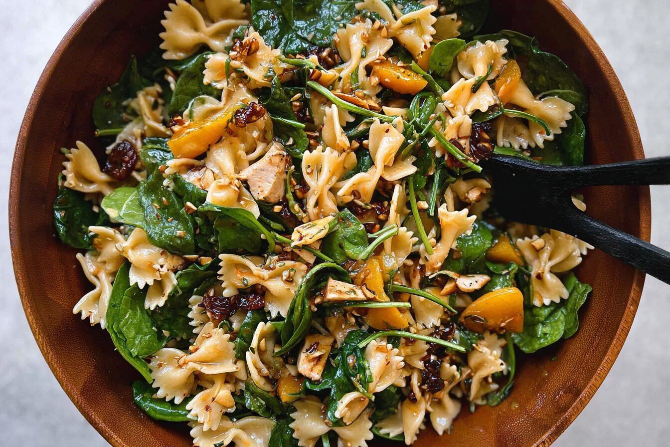 Teriyaki Spinach Pasta Salad