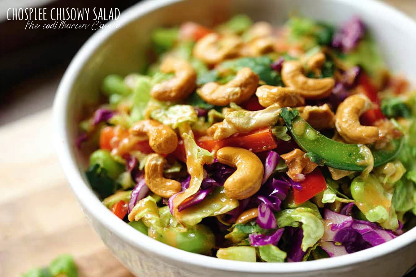 Thai Chopped Salad With Savory Peanut Drizzle 6 Thai Cashew Chopped Salad