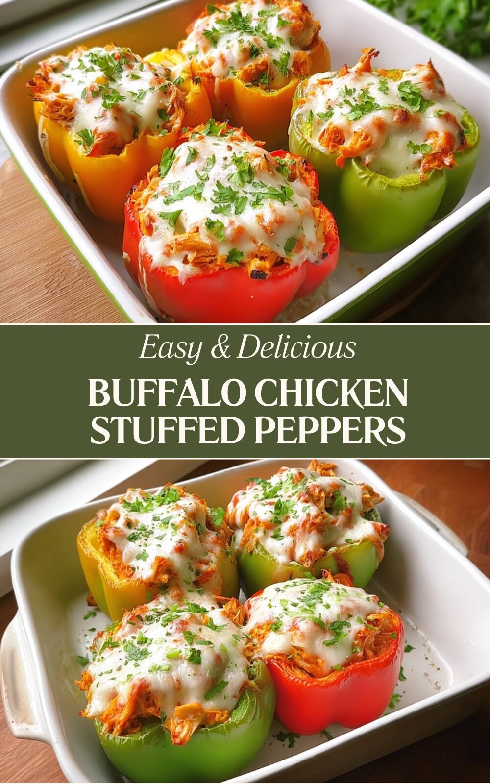 Buffalo Chicken Stuffed Peppers With Creamy Cheese And Spicy Sauce 7 Buffalo Chicken Stuffed Peppers