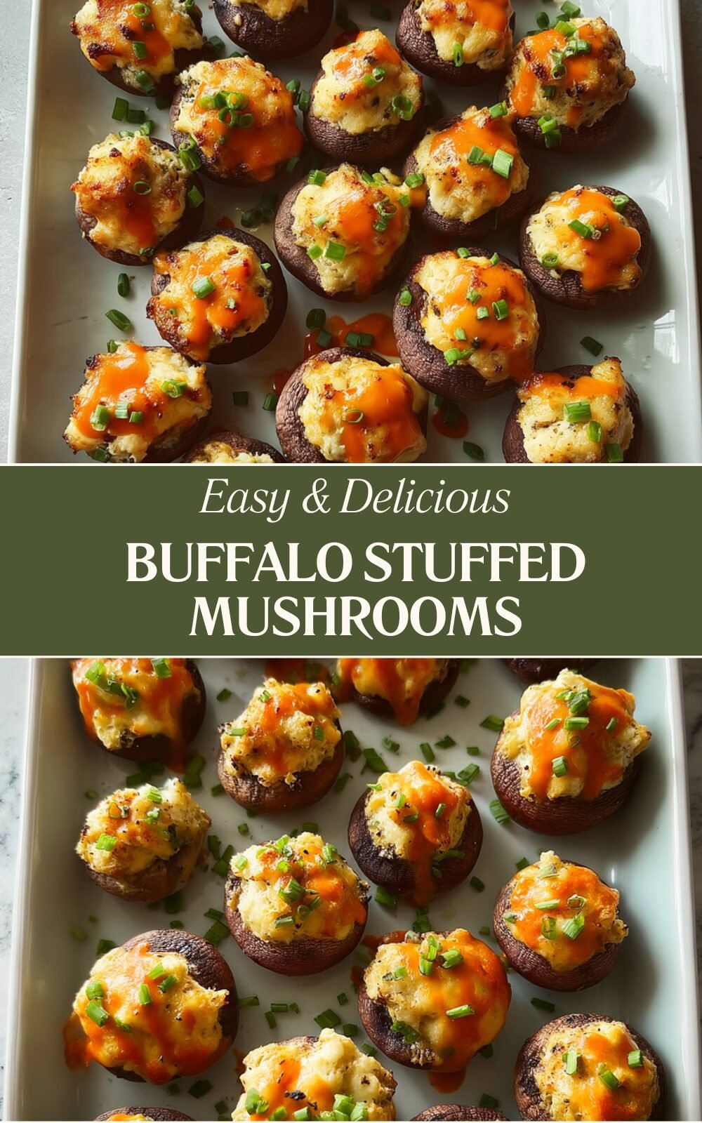 Buffalo Stuffed Mushrooms