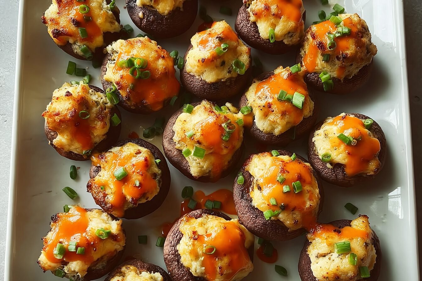 Buffalo Stuffed Mushrooms