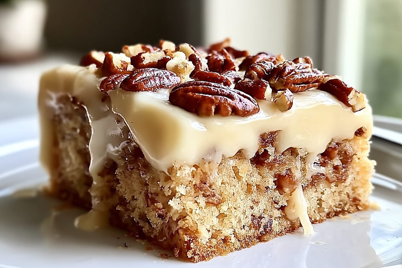 Butter Pecan Praline Poke Cake Recipe With Rich Caramel Flavor 6 Butter Pecan Praline Poke Cake