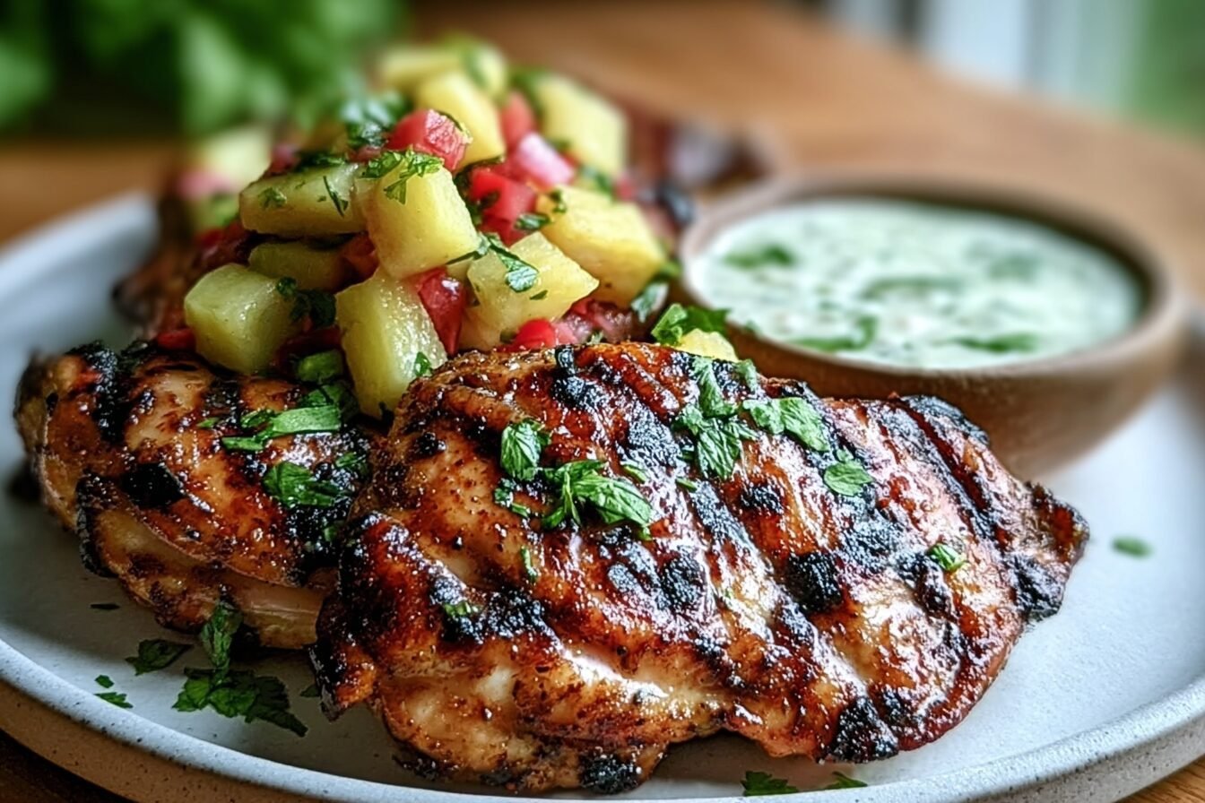 Caribbean Jerk Chicken With Fresh Pineapple Salsa Recipe 6 Caribbean Jerk Chicken