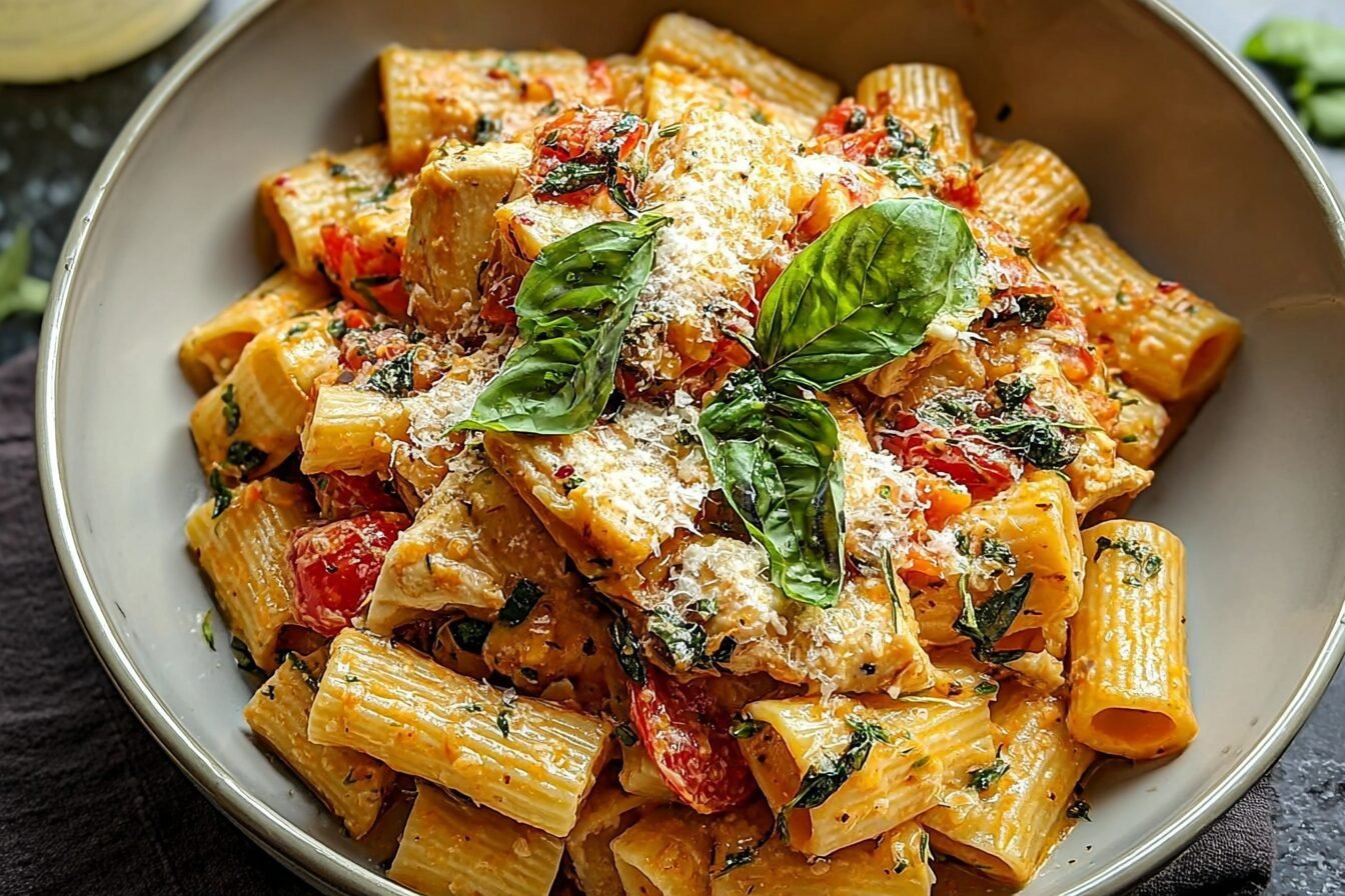 Cherry Tomato Basil Chicken Rigatoni Recipe For Quick Dinners 6 Cherry Tomato Basil Chicken Rigatoni