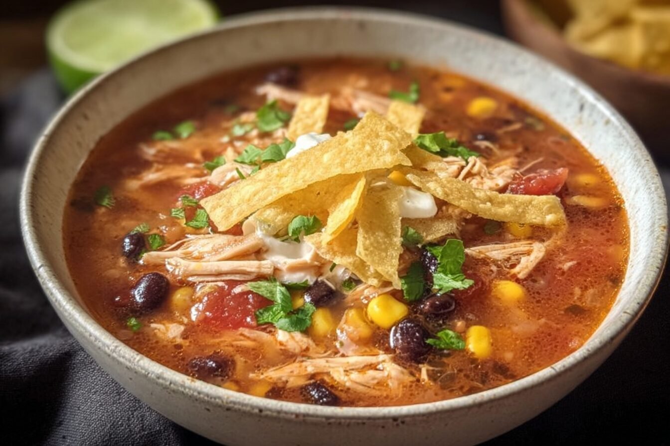 Chicken Taco Soup Recipe With Fresh Ingredients And Simple Steps 6 Chicken Taco Soup