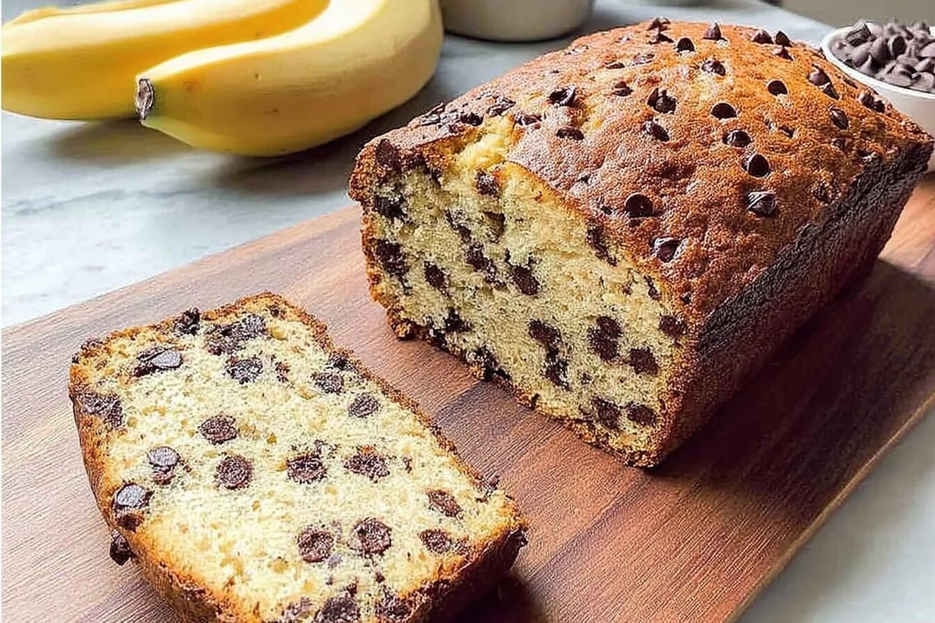 Chocolate Chip Banana Bread Recipe With Moist, Fluffy Texture And Sweet Chips 6 Chocolate Chip Banana Bread