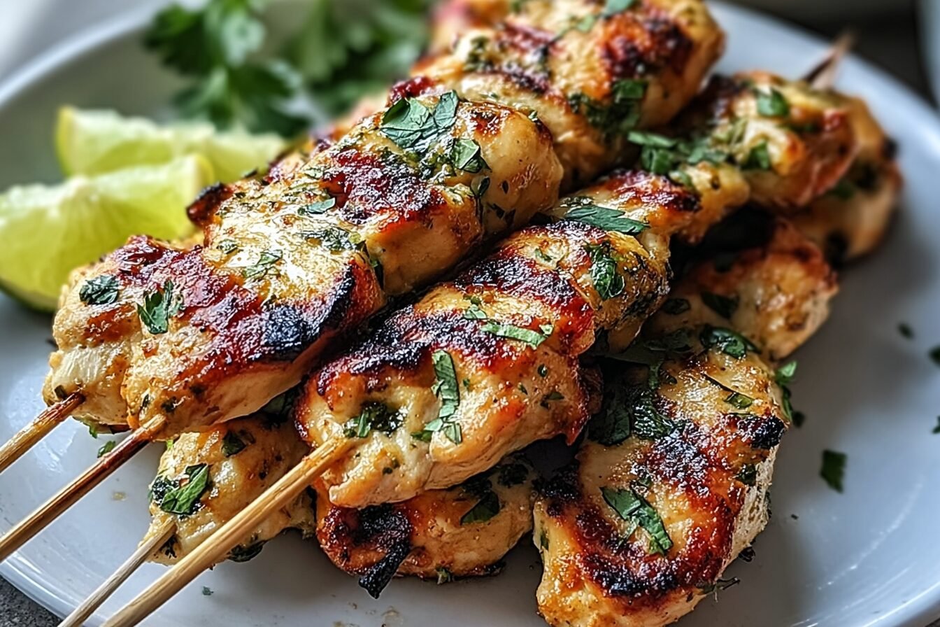 Coconut Lime Grilled Chicken Skewers