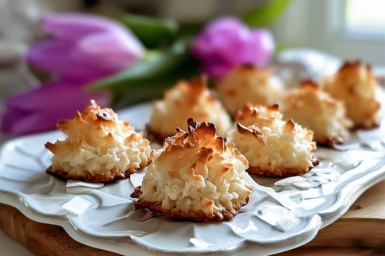 Coconut Macaroon Blossoms Recipe For Soft Chewy Cookies 6 Coconut Macaroon Blossoms