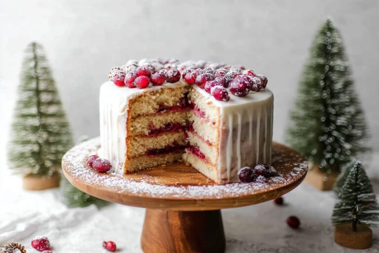 Cranberry White Christmas Cake 77.Png