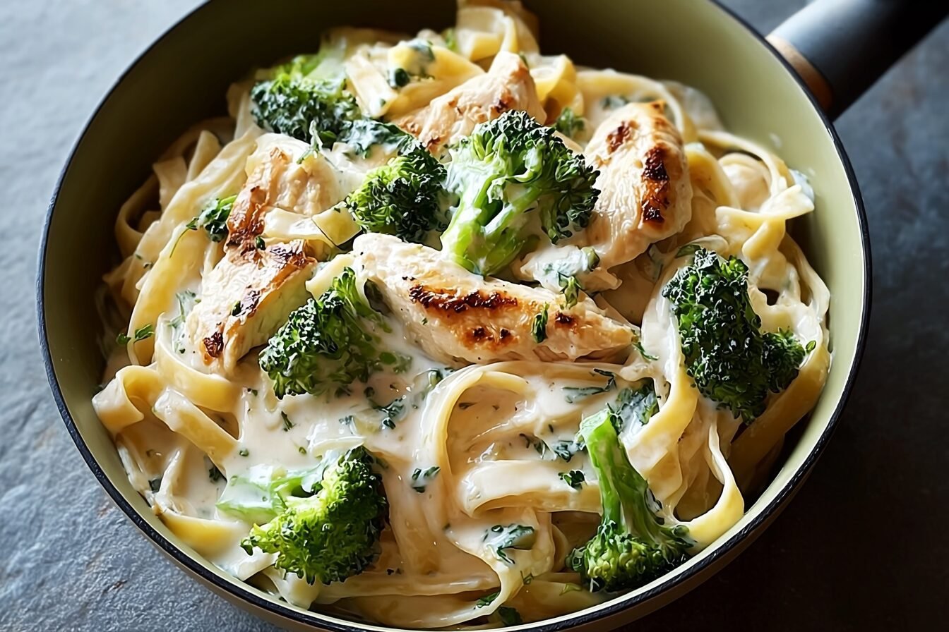 Fettuccine Chicken Broccoli Alfredo Recipe Ready In Minutes 6 Creamy Chicken Alfredo Fettuccine With Broccoli