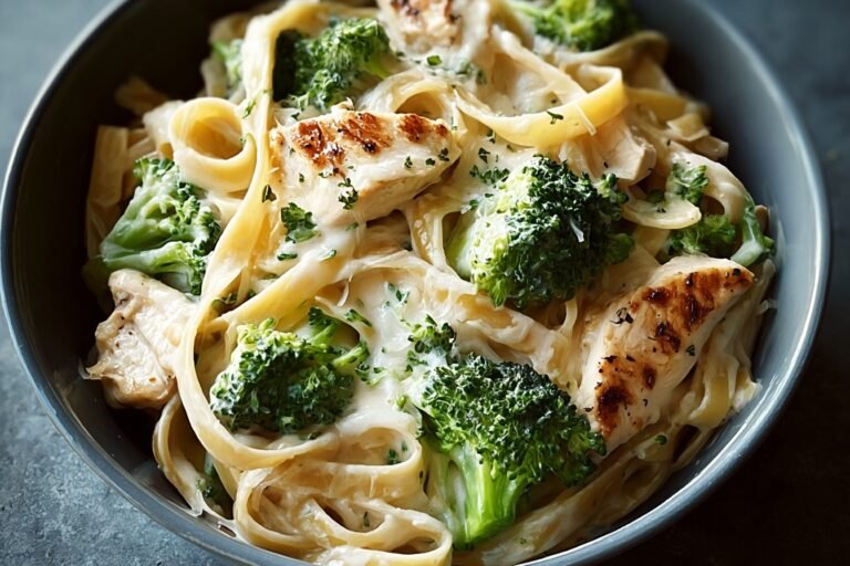 Creamy Chicken Alfredo Fettuccine With Broccoli 51.Png