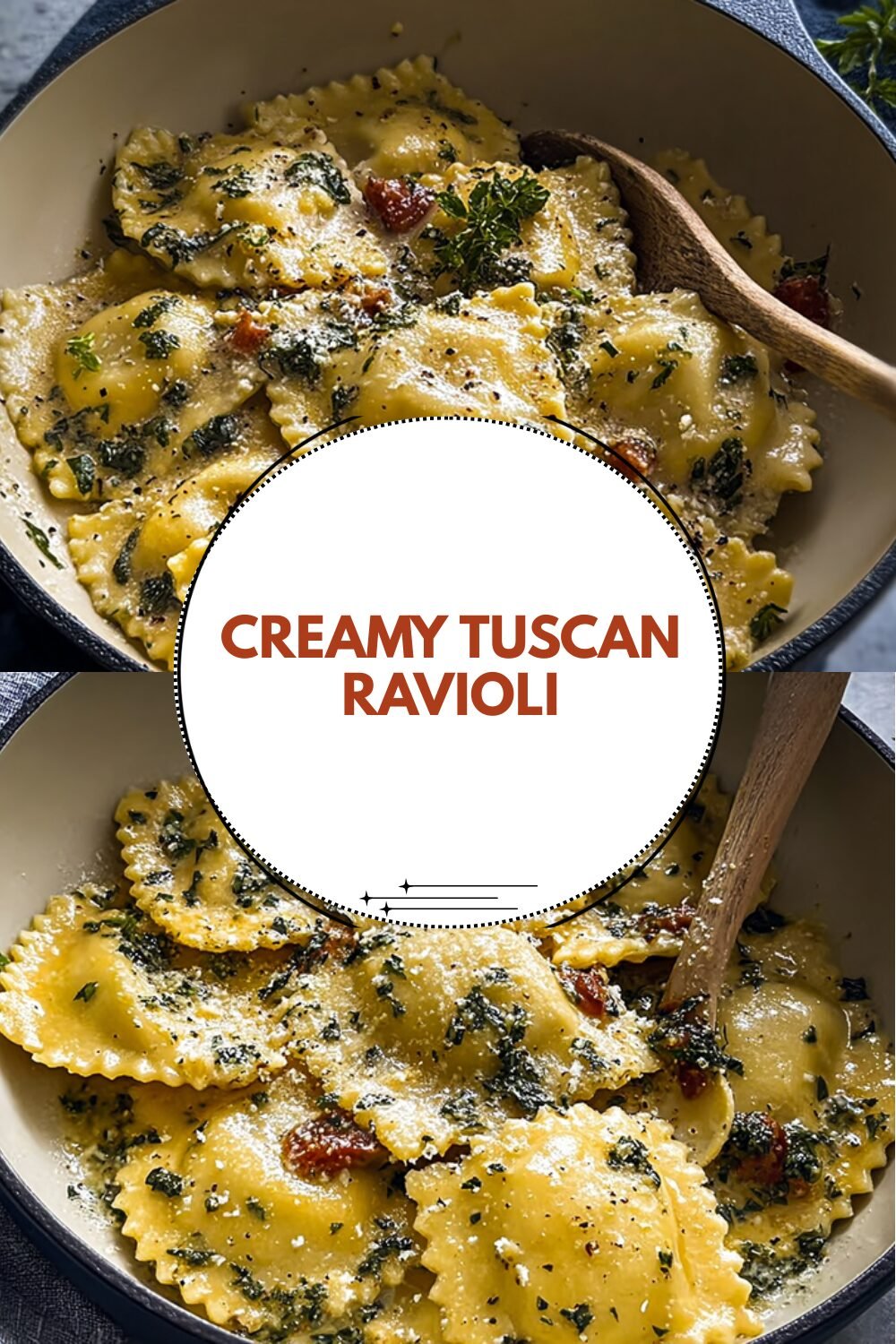 Creamy Tuscan Garlic Ravioli With Spinach And Parmesan Sauce 7 Creamy Tuscan Ravioli