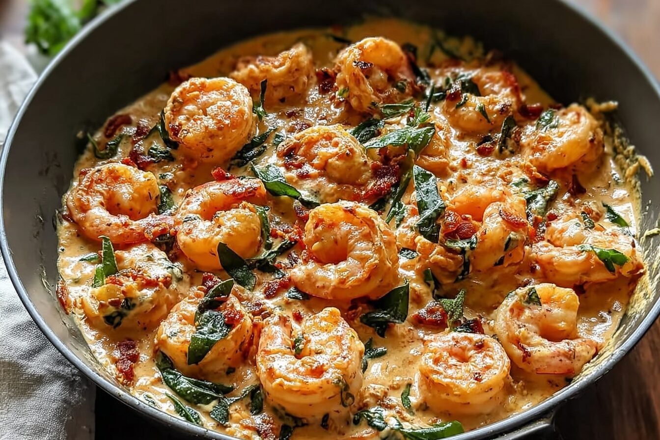 Creamy Tuscan Shrimp With Garlic And Spinach Sauce 6 Creamy Tuscan Shrimp