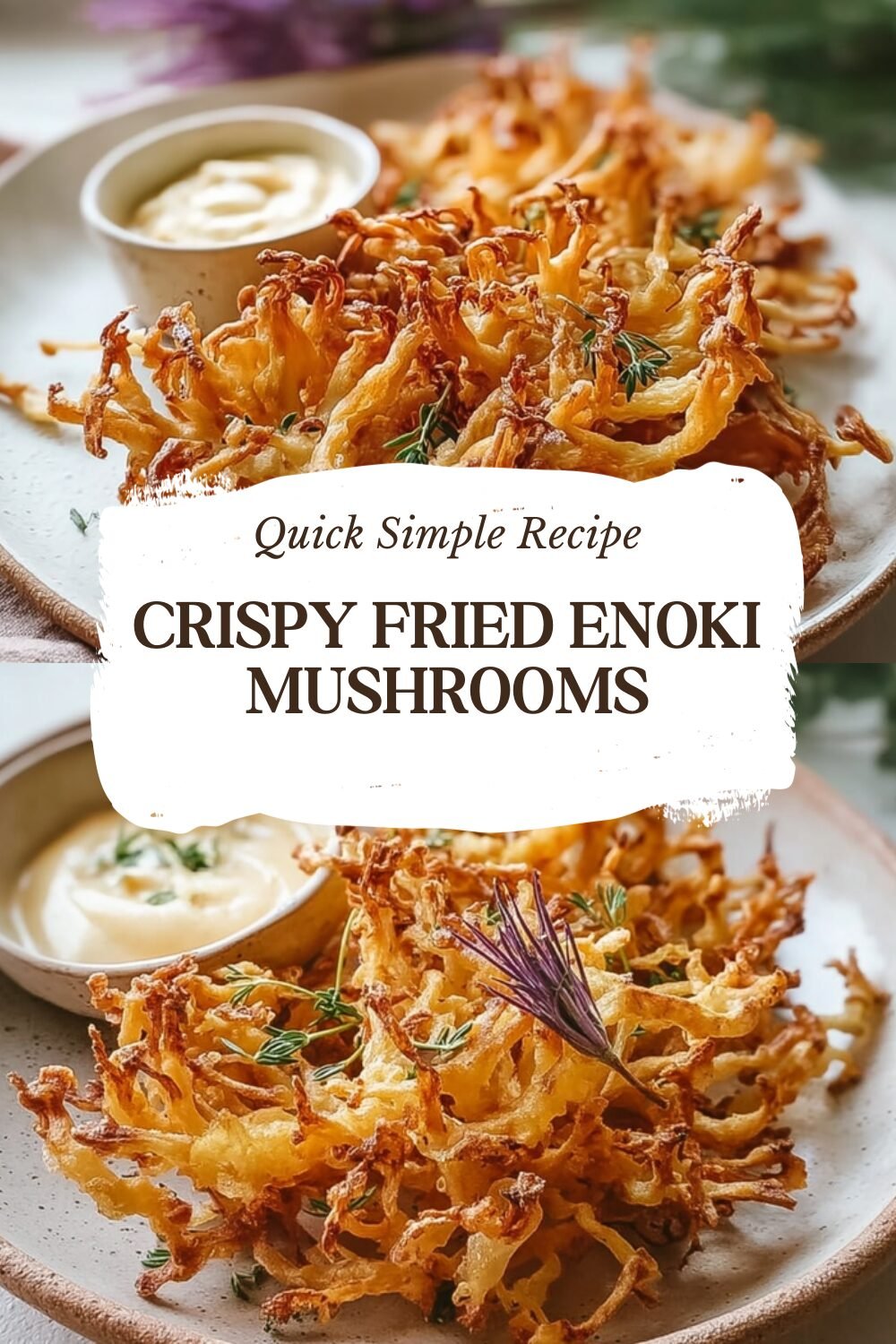 Crispy Fried Enoki Mushrooms
