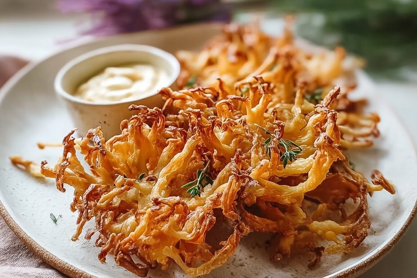 Crispy Fried Enoki Mushrooms