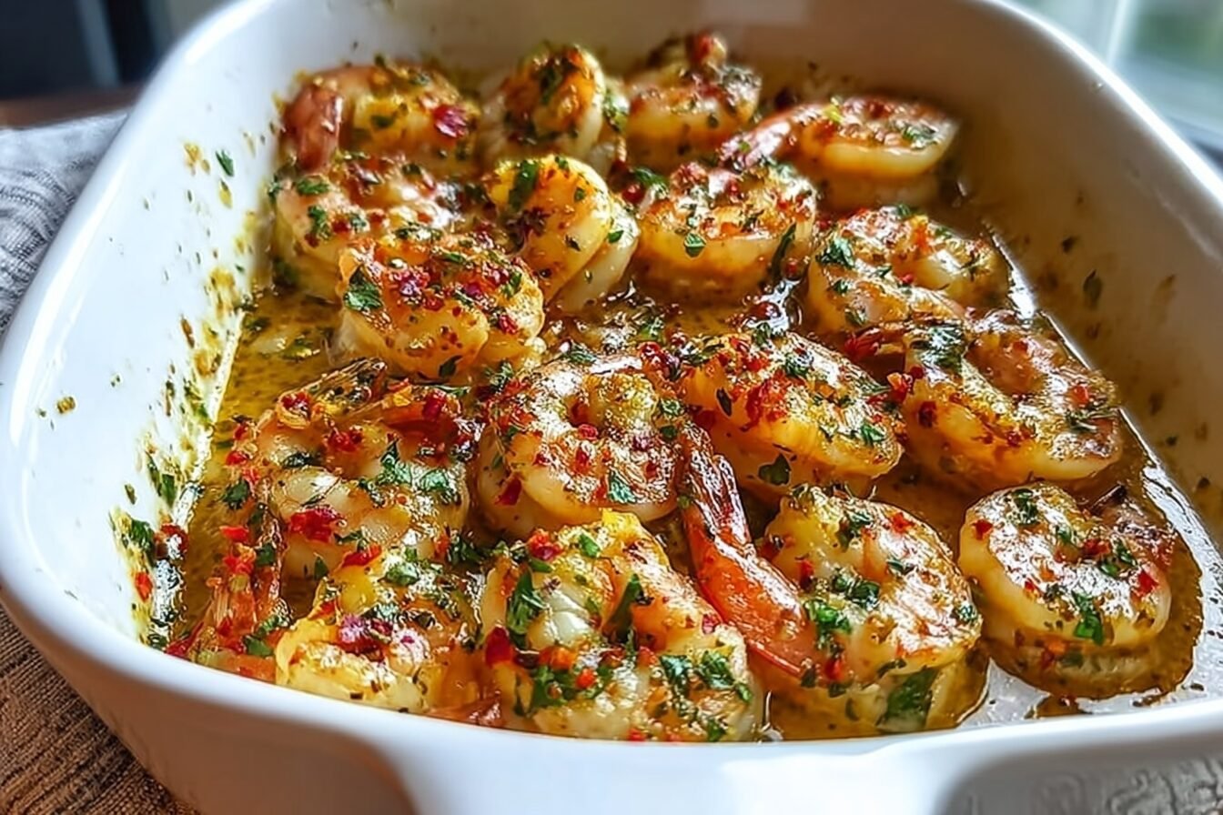 Baked Garlic Butter Shrimp Scampi Recipe For Quick Dinner 6 Garlic Butter Shrimp Scampi Bake