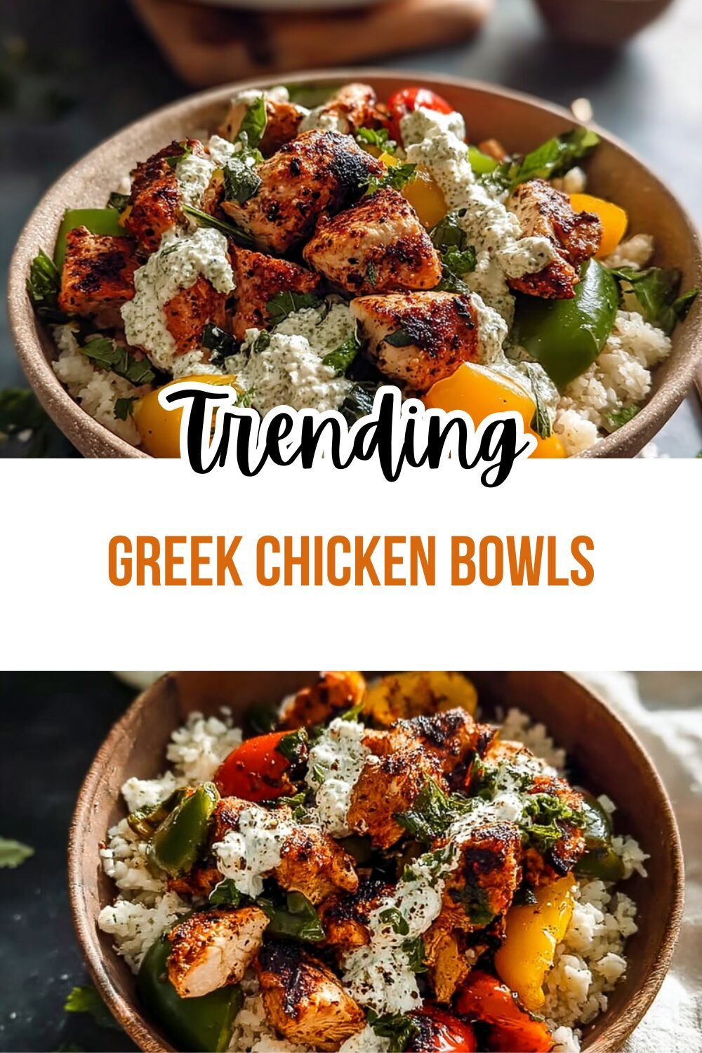 Greek Chicken Bowls With Fresh Veggies And Tangy Dressing 7 Greek Chicken Bowls