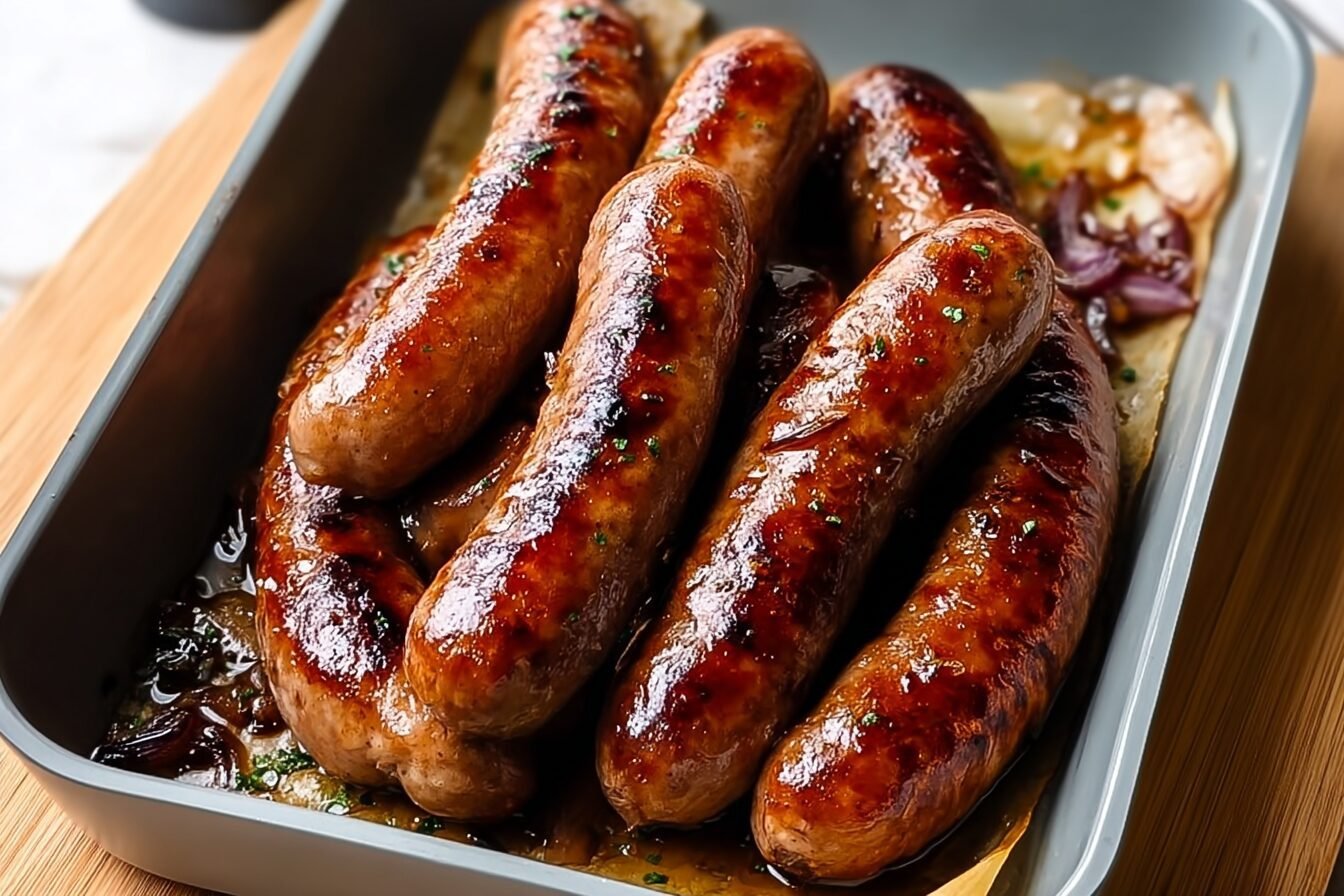 Honey Garlic Sausage Pasta Skillet Recipe With Sticky Sauce 6 Honey Garlic Sausages