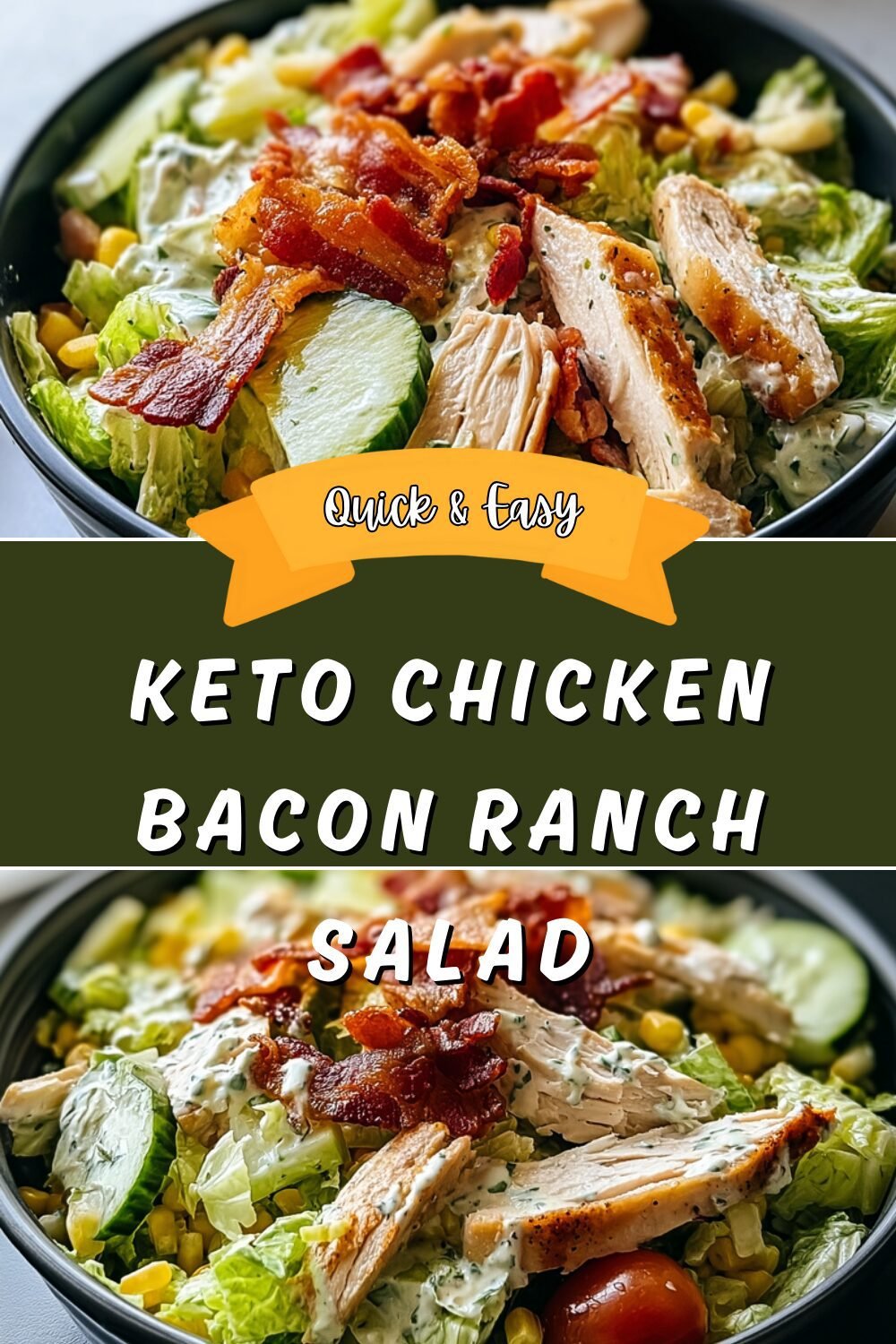 Keto Chicken Bacon Ranch Salad