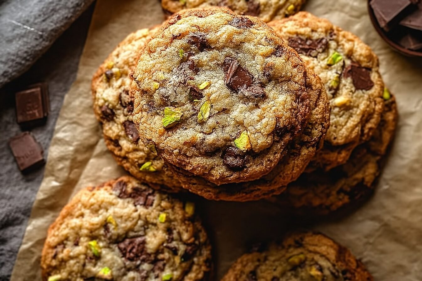 Salted Pistachio Chocolate Chunk Cookies Recipe For Rich Flavor 6 Pistachio Chocolate Chip Cookies