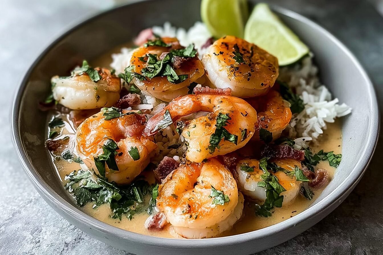 Shrimp And Scallops Cooked In A Rich Lemon Butter Sauce 6 Scallops Shrimp