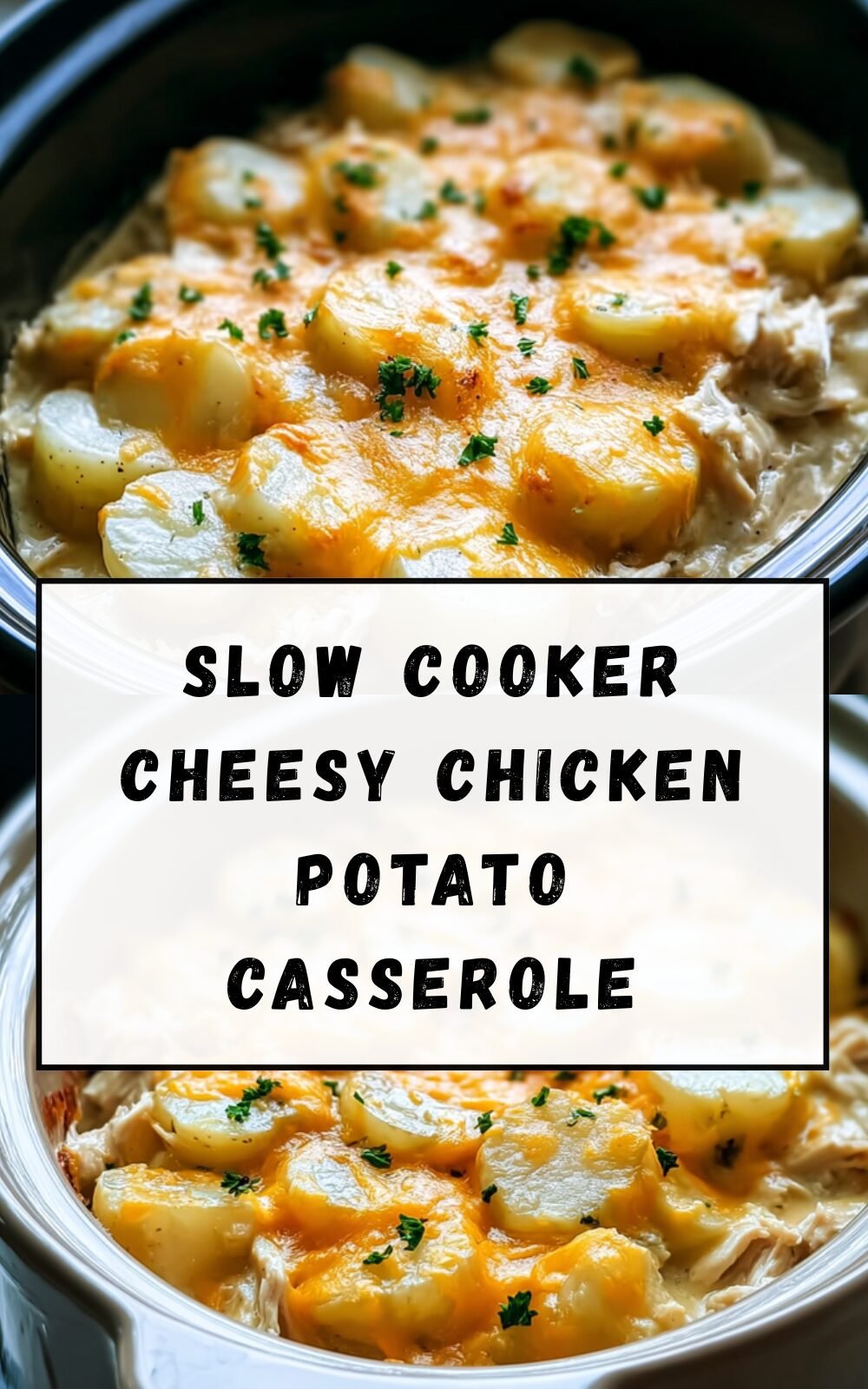 Slow Cooker Cheesy Chicken Potato Casserole
