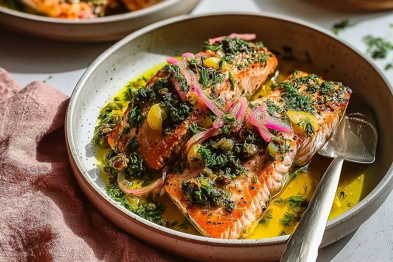 Slow Roasted Salmon With Fresh Herb Salsa Recipe 6 Slow Roasted Salmon