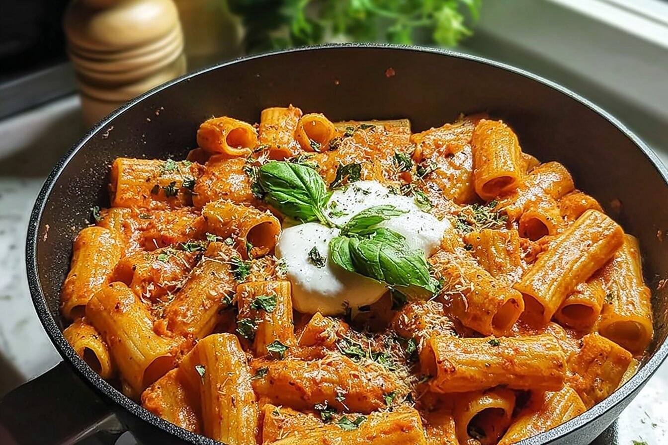 Spicy Calabrian Rigatoni With Creamy Burrata And Fresh Herbs 10 Spicy Burrata Rigatoni