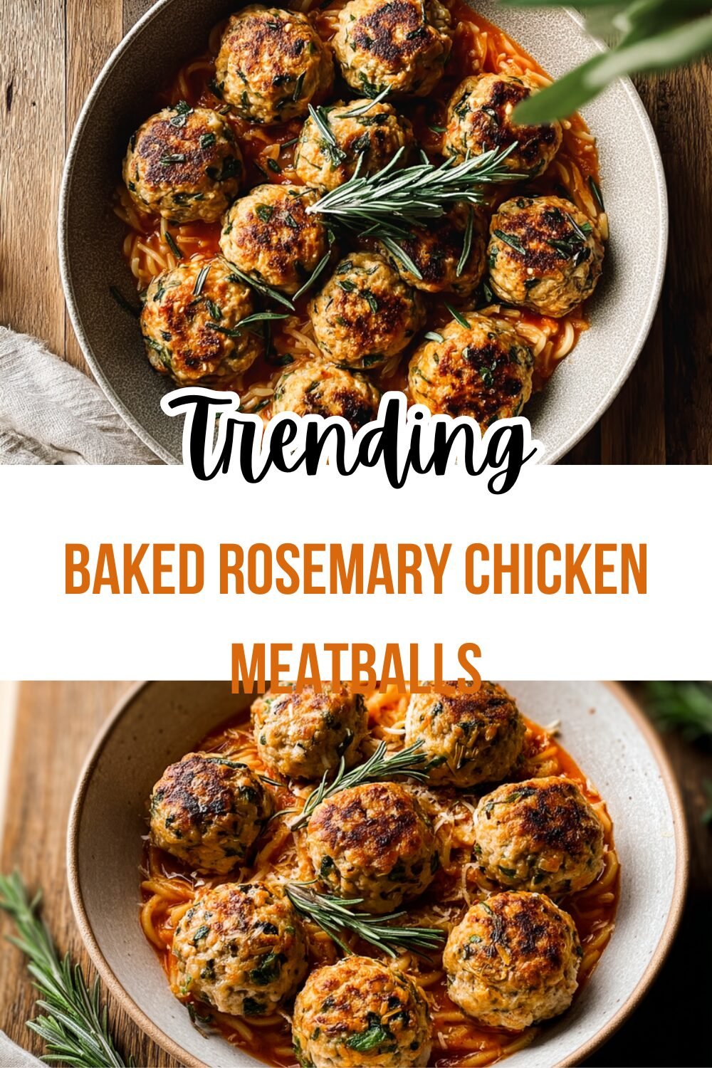 Baked Rosemary Chicken Meatballs