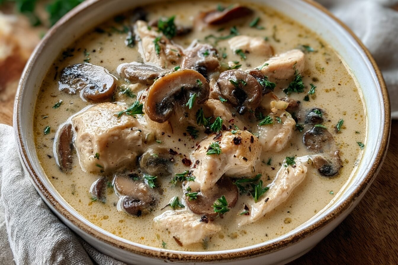 Creamy Chicken And Mushroom Soup