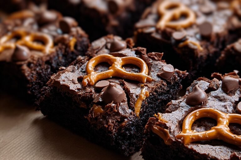 Dark Chocolate Caramel Pretzel Brownies 85.Png
