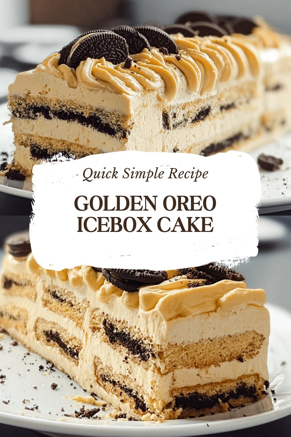 Golden Oreo Icebox Cake No Bake Recipe 7 Golden Oreo Icebox Cake