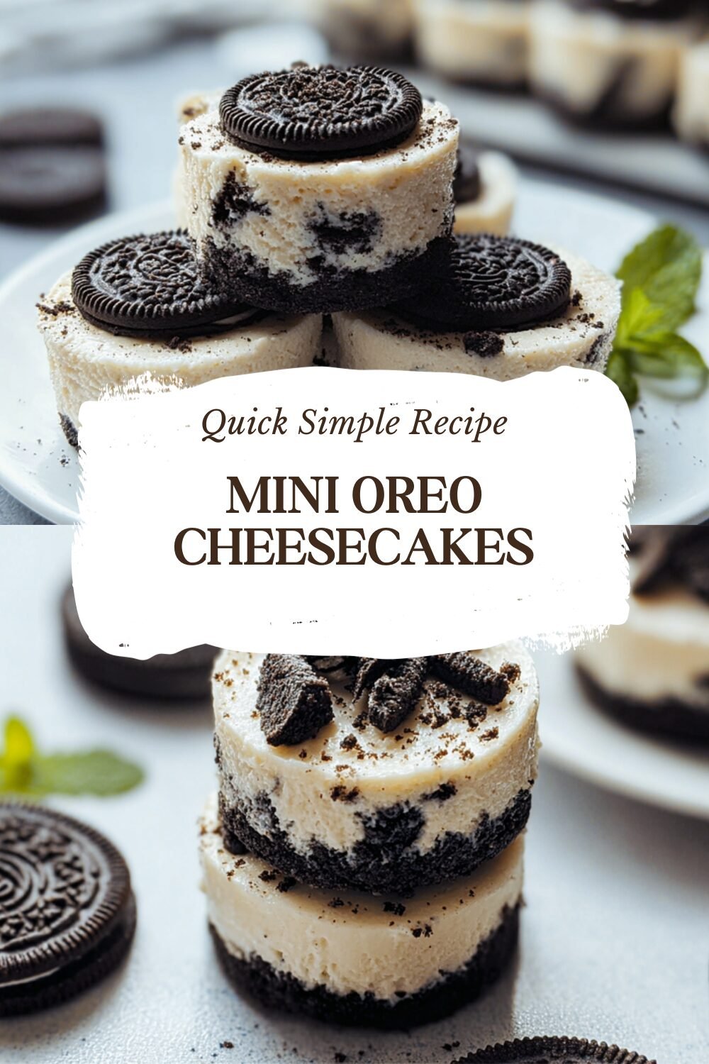 Mini Oreo Cheesecakes