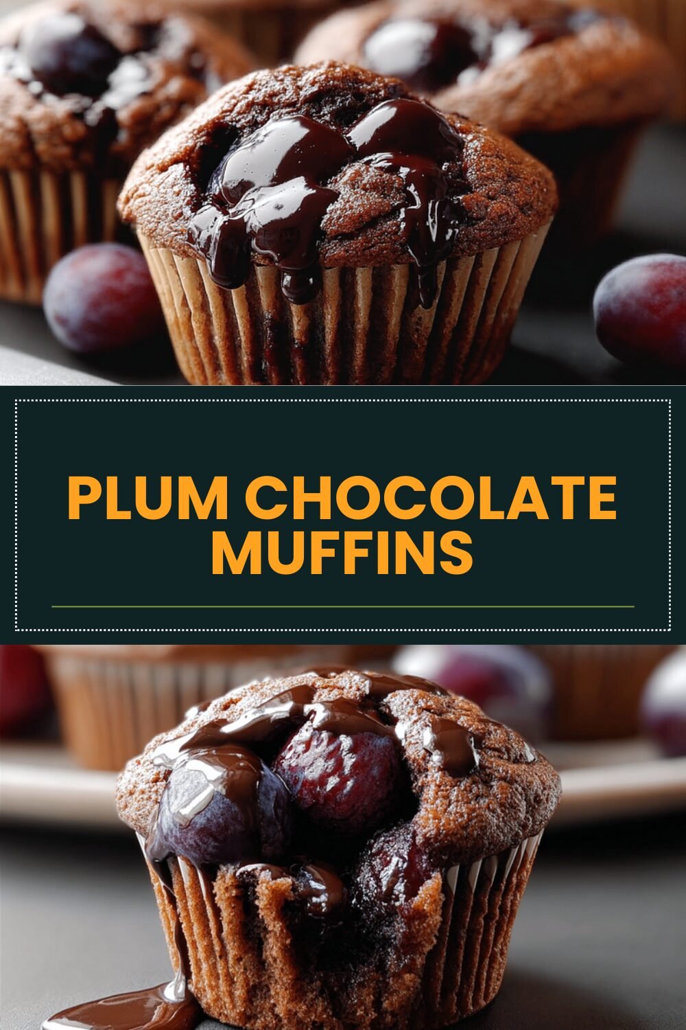 Plum Chocolate Muffins