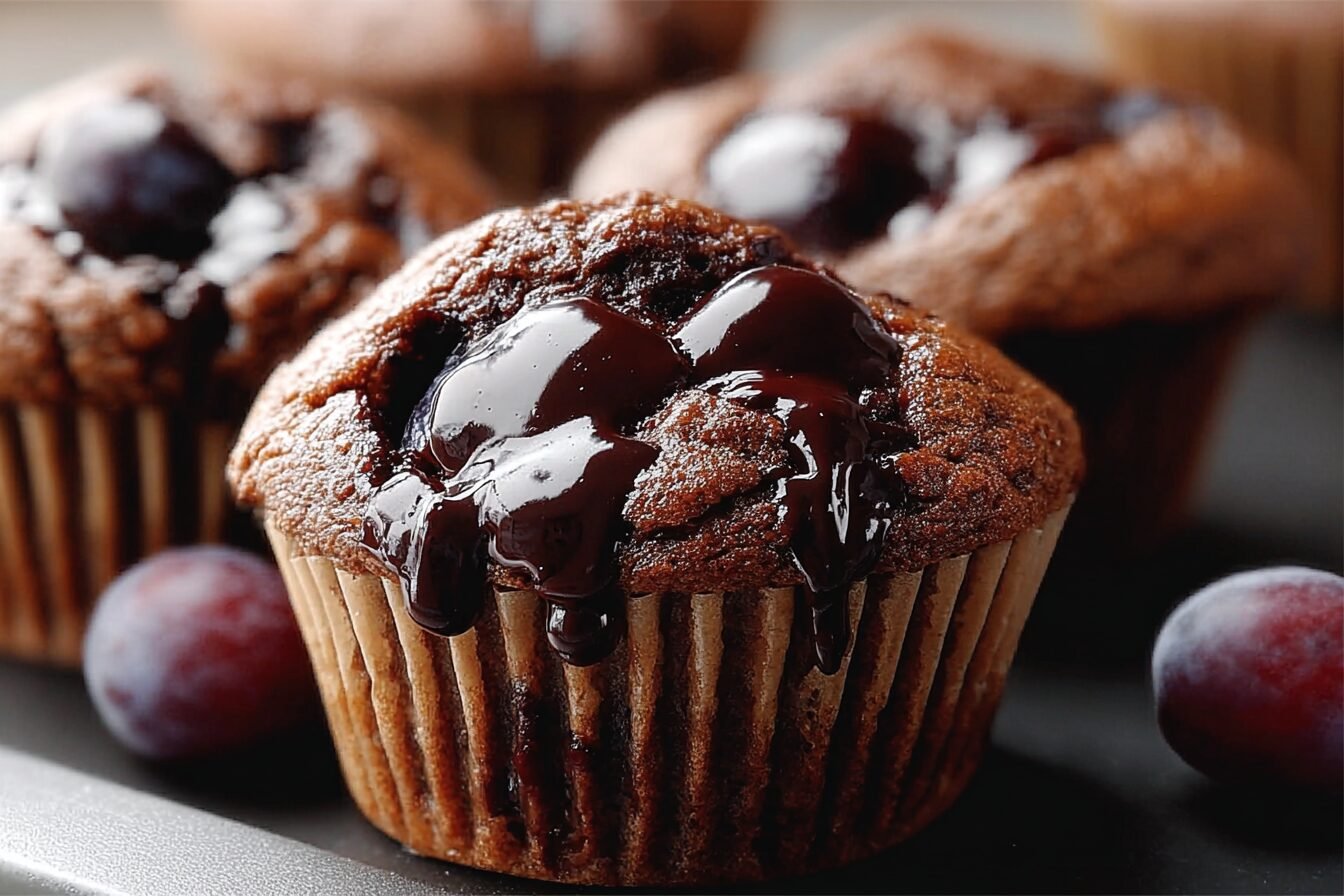 Plum Chocolate Muffins