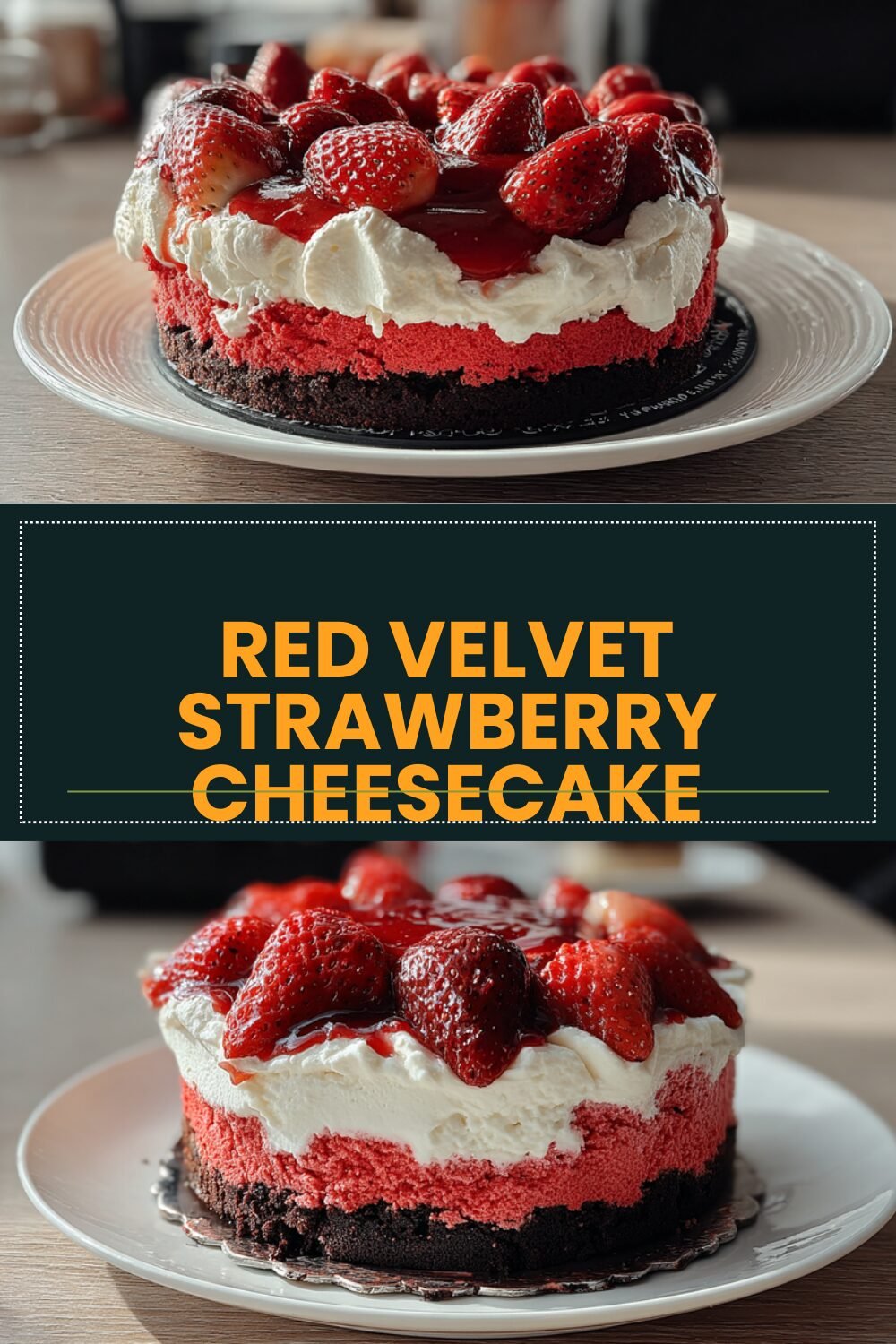 Strawberry Red Velvet Cheesecake Recipe Video 7 Red Velvet Strawberry Cheesecake