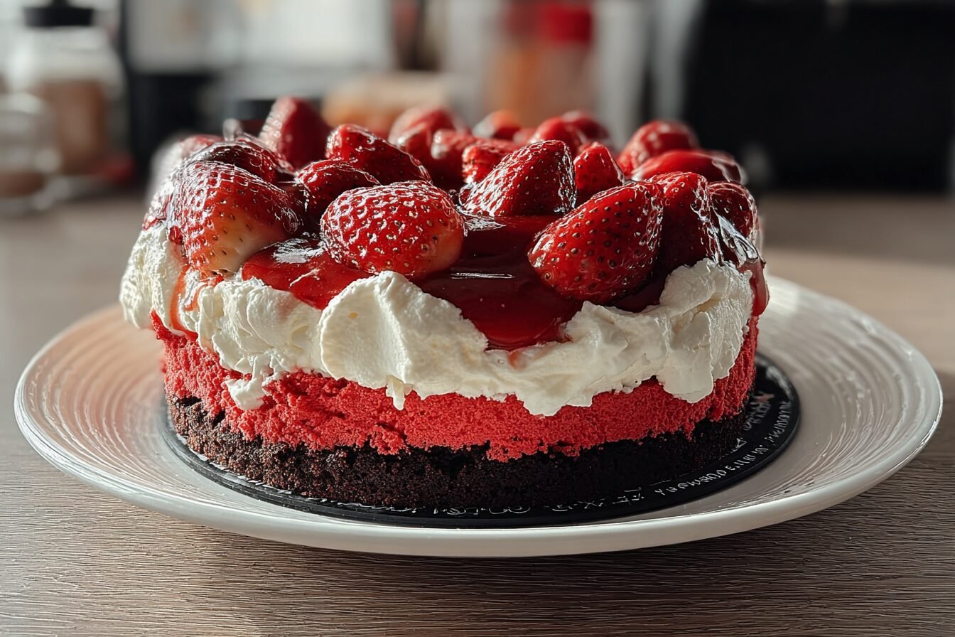 Strawberry Red Velvet Cheesecake Recipe Video 6 Red Velvet Strawberry Cheesecake