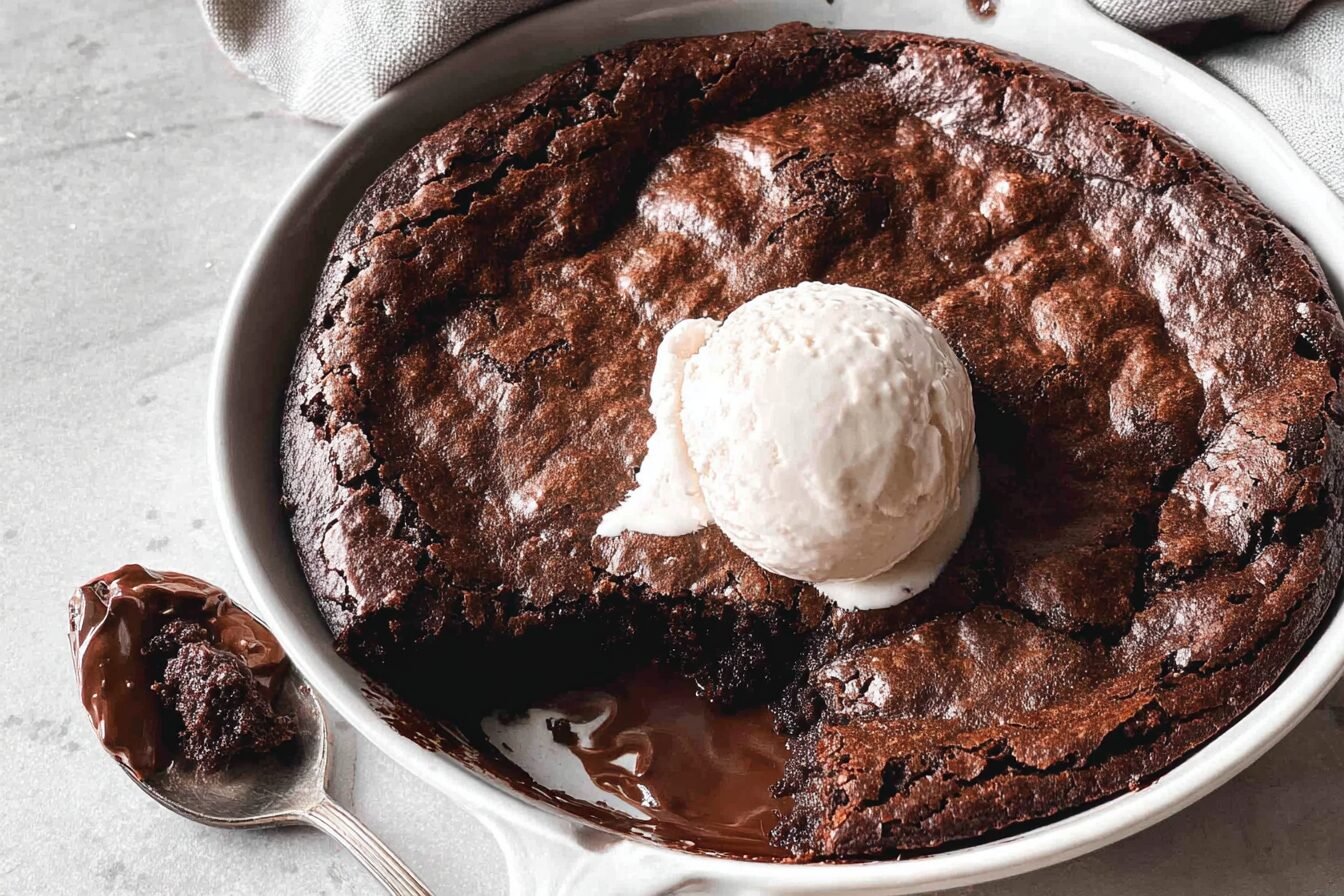 Double Chocolate Nutella Toffee Skillet Brownie 6 Skillet Nutella Brownie